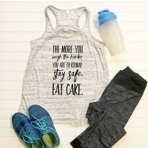 Eat Cake - Workout Racerback Tank